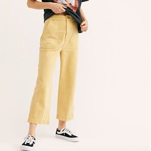 Free People Saturday Sun Straight-Leg crop Trouser